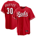 Arlishia C.Reds #30 Ken Griffey Player Red Home Game Stitched Jerseys