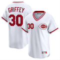 Arlishia C.Reds #30 Ken Griffey Player White Cooperstown Collection Limited T-shirt Home Stitched Jerseys