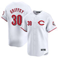 Arlishia C.Reds #30 Ken Griffey Player White Limited Home Stitched Jerseys