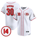 Arlishia C.Reds #30 Ken Griffey Player White Vapor Premier Limited Home Stitched Jerseys
