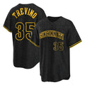Arlishia C.Reds #35 Jose Trevino Player Black Snake Skin City Home Stitched Jerseys