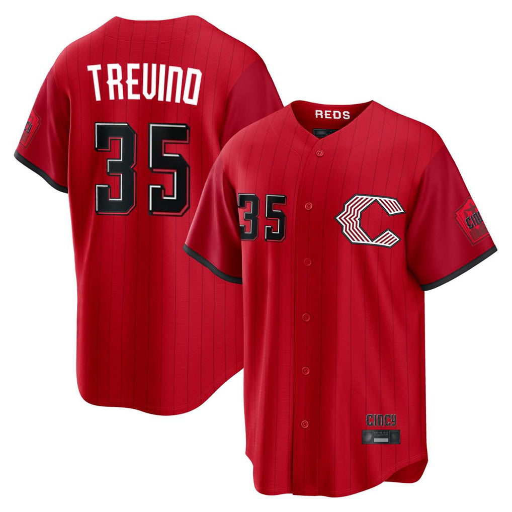 Arlishia C.Reds #35 Jose Trevino Player Red 2026 City Connect Home Game Stitched Jerseys
