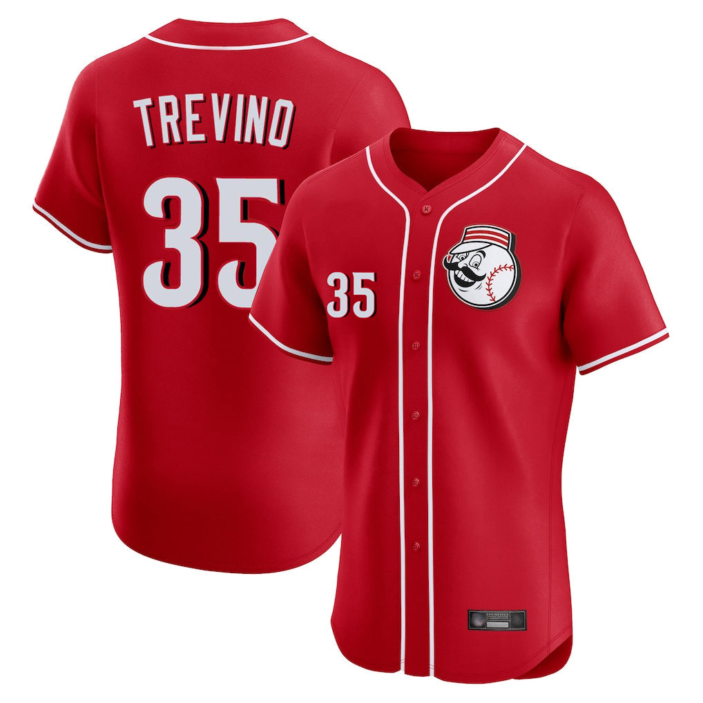 Arlishia C.Reds #35 Jose Trevino Player Red Limited Elite Home Game Stitched Jerseys