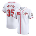 Arlishia C.Reds #35 Jose Trevino Player White Limited Elite Home Stitched Jerseys