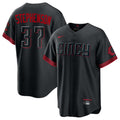 Arlishia C.Reds #37 Tyler Stephenson Player Black City Connect Home Game Stitched Jerseys