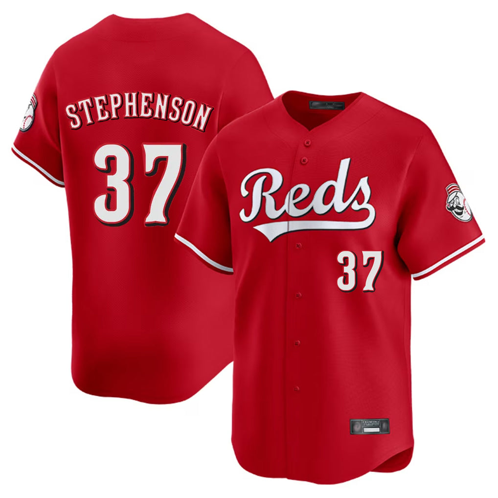 Arlishia C.Reds #37 Tyler Stephenson Player Red Home Limited Stitched Jerseys
