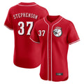 Arlishia C.Reds #37 Tyler Stephenson Player Red Limited Elite Home Game Stitched Jerseys