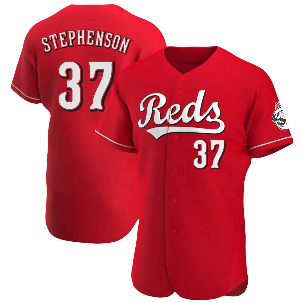 Arlishia C.Reds #37 Tyler Stephenson Player Red Limited Elite Home Stitched Jerseys