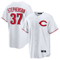 Arlishia C.Reds #37 Tyler Stephenson Player White Home Game Stitched Jerseys