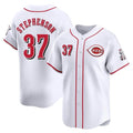 Arlishia C.Reds #37 Tyler Stephenson Player White Home Limited Stitched Jerseys