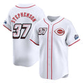 Arlishia C.Reds #37 Tyler Stephenson Player White Speedway Classic Home Limited Stitched Jerseys