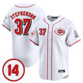 Arlishia C.Reds #37 Tyler Stephenson Player White Vapor Premier Limited Home Stitched Jerseys