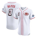 Arlishia C.Reds #3 Ke'Bryan Hayes Player White Speedway Classic Limited Elite Home Stitched Jerseys