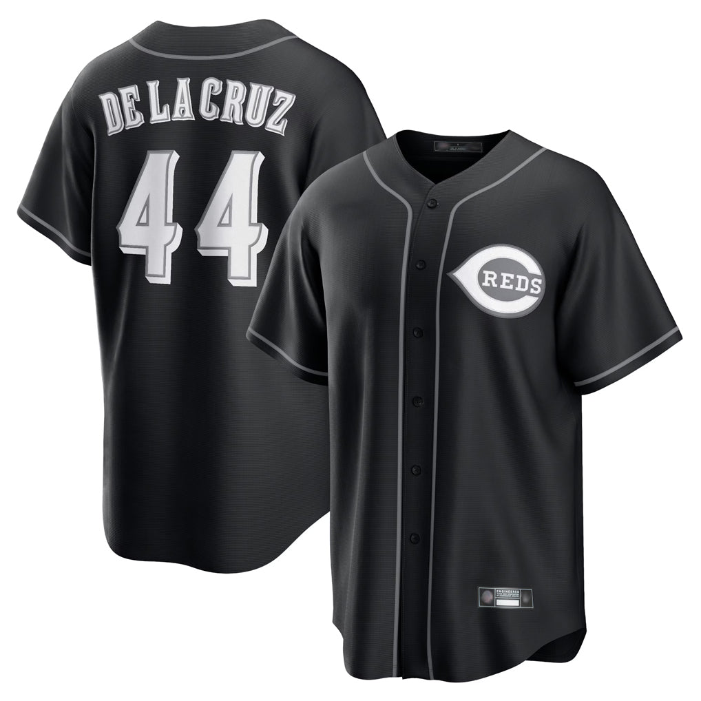 Arlishia C.Reds #44 Elly De La Cruz Player Black Home Game Stitched Jerseys