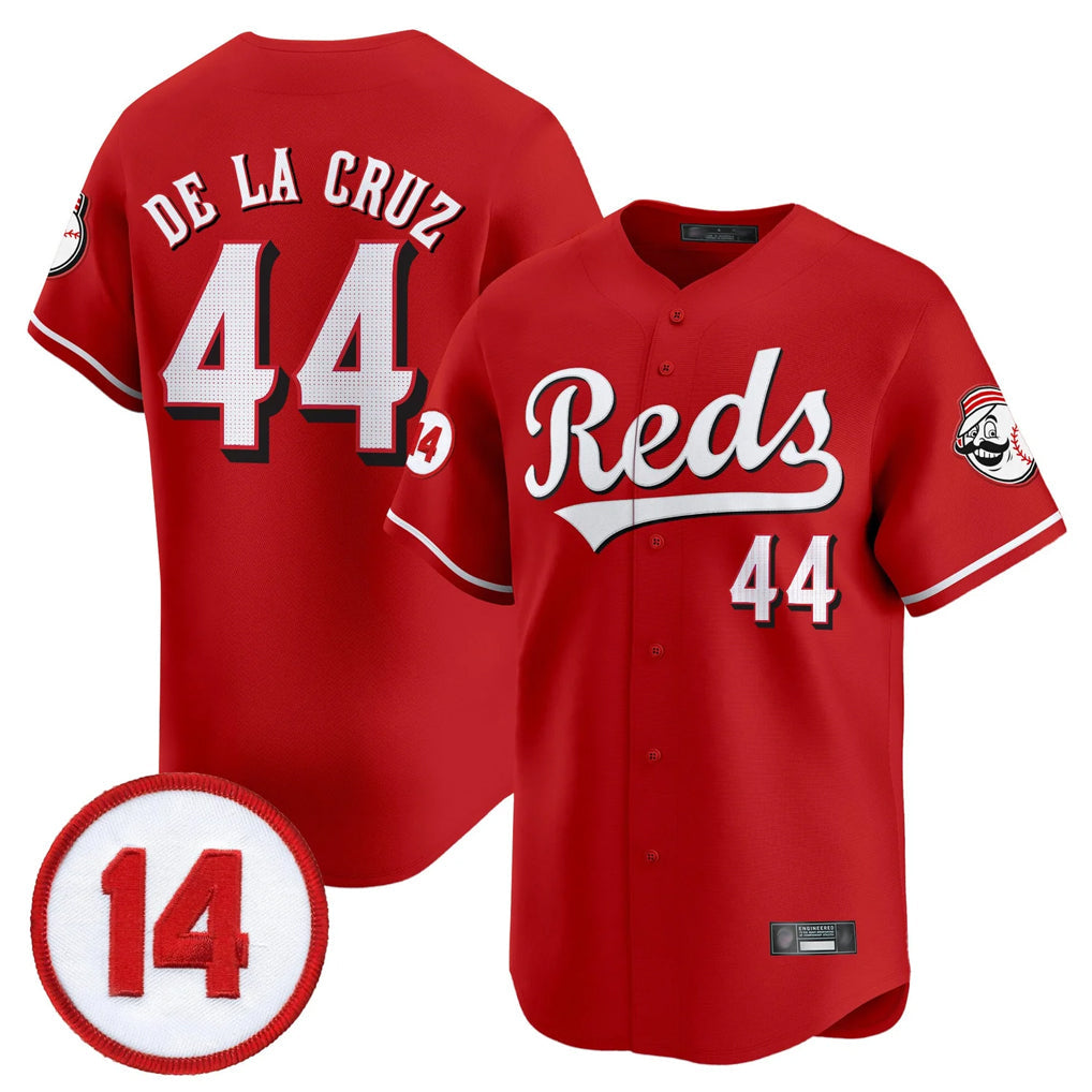 Arlishia C.Reds #44 Elly De La Cruz Player Red Vapor Premier Limited Home Stitched Jerseys