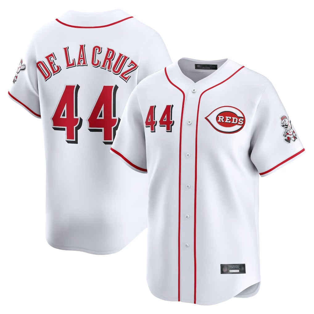 Arlishia C.Reds #44 Elly De La Cruz Player White Home Limited Stitched Jerseys