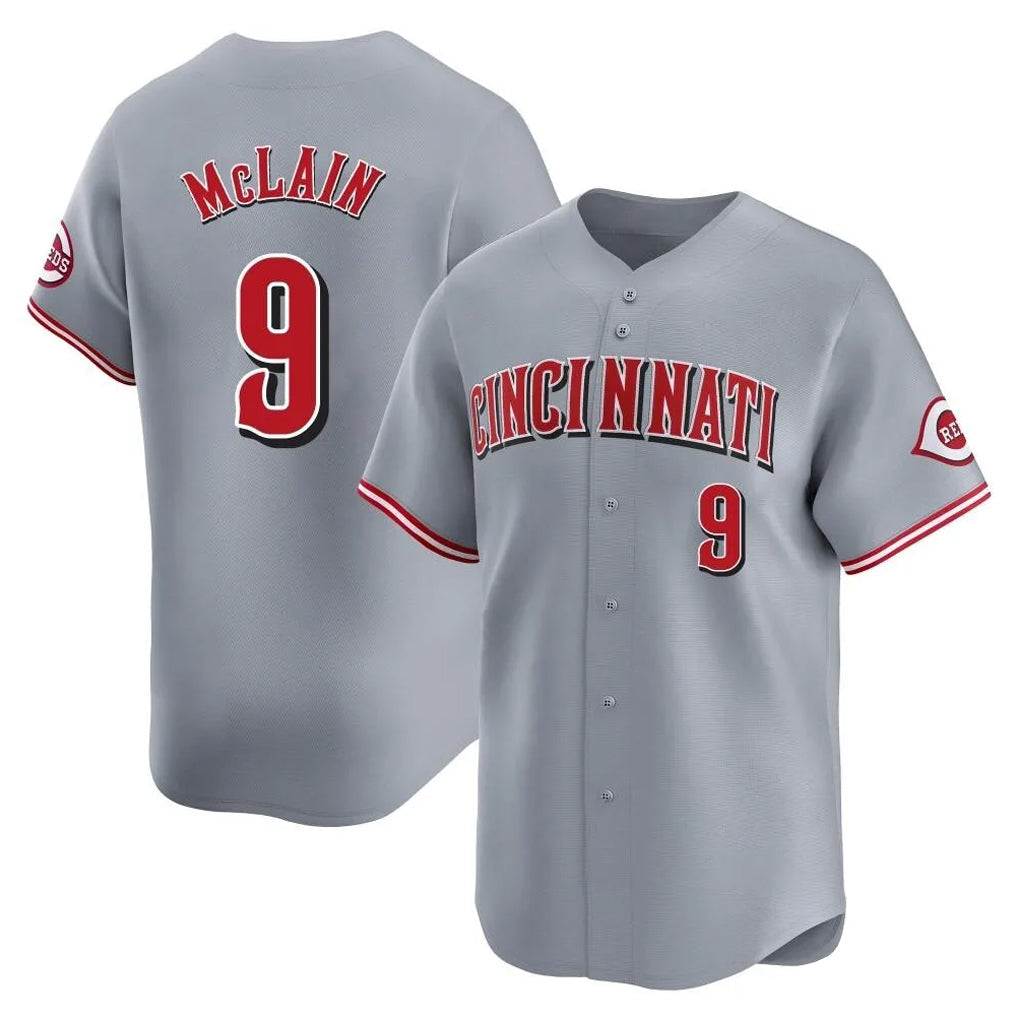 Arlishia C.Reds #9 Matt McLain Player Gray Home Limited Stitched Jerseys