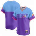 Arlishia C.Rockies Purple-Light Blue City Connect Limited Home T-shirt Blank Player Stitched Jerseys