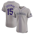 Arlishia C.Rockies #15 Hunter Goodman Player Gray Limited Elite Home Stitched Jerseys