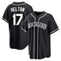 Arlishia C.Rockies #17 Todd Helton Player Black Fashion Out Home Game Stitched Jerseys