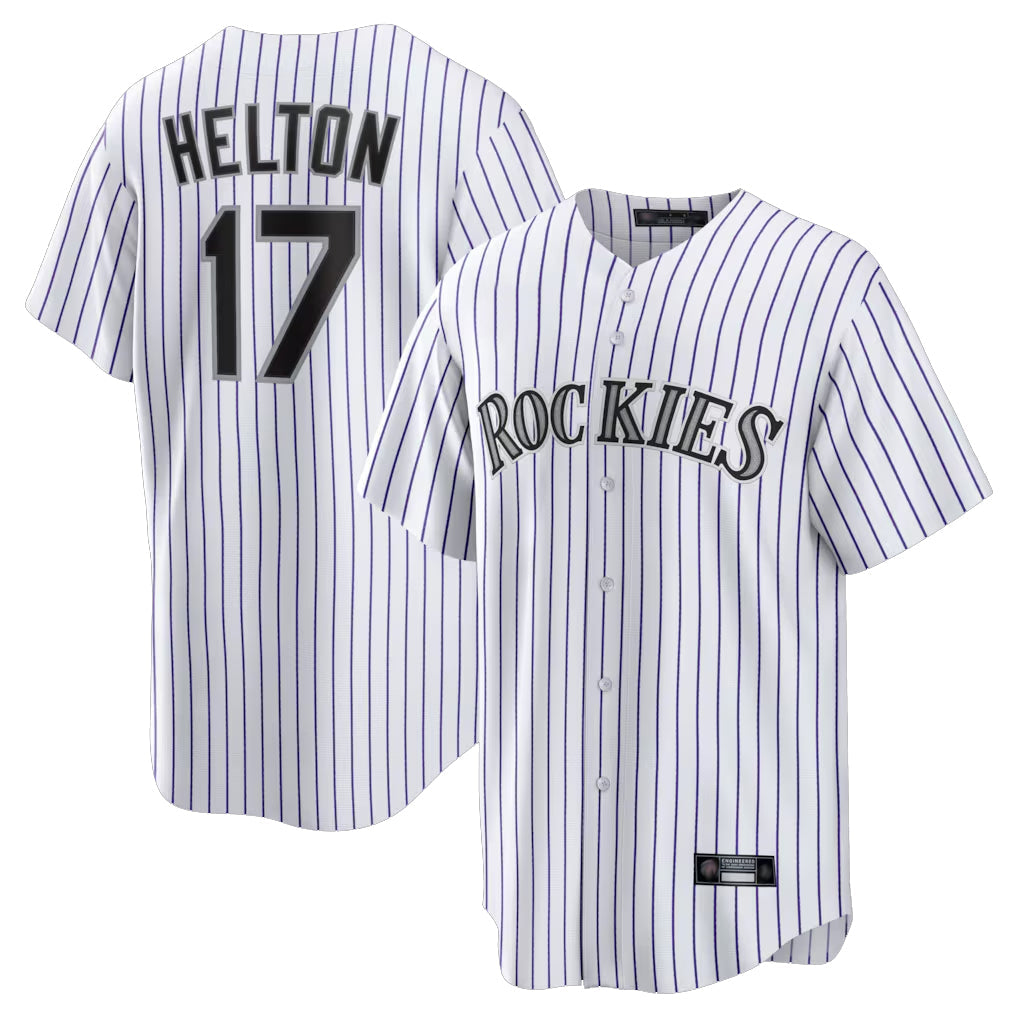 Arlishia C.Rockies #17 Todd Helton Player White Game Home Stitched Jerseys
