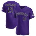 Arlishia C.Rockies #21 Kyle Freeland Player Purple Limited Elite Home Stitched Jerseys