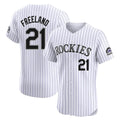 Arlishia C.Rockies #21 Kyle Freeland Player White Limited Elite Home Stitched Jerseys