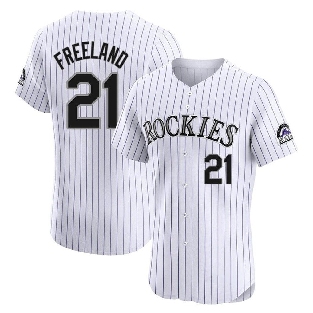 Arlishia C.Rockies #21 Kyle Freeland Player White Limited Elite Home Stitched Jerseys