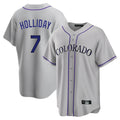 Arlishia C.Rockies #7 Matt Holliday Player Gray Game Home Stitched Jerseys