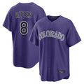 Johmsee C.Rockies #8 Ryan Ritter Player Purple Game Home Stitched Jerseys