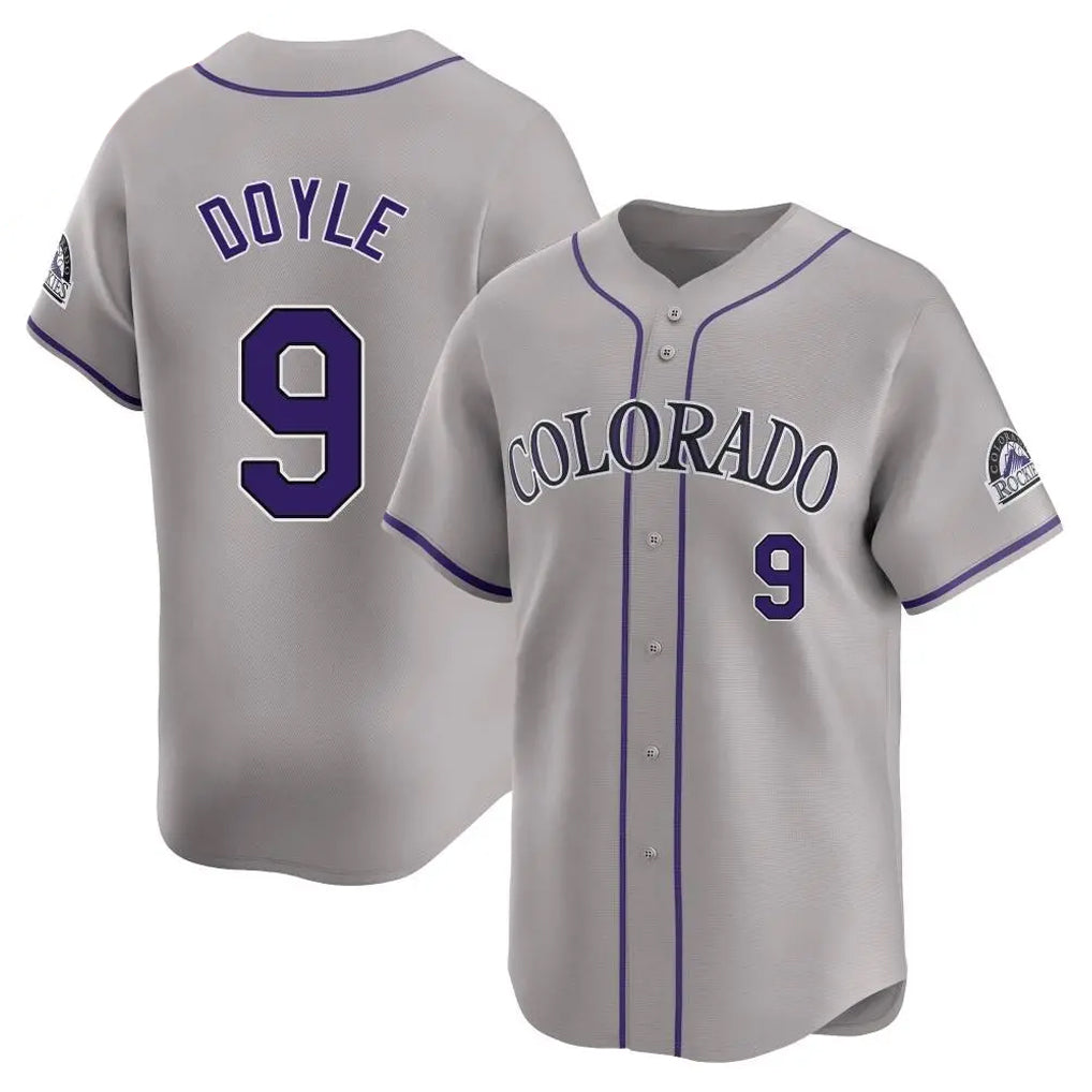 Arlishia C.Rockies #9 Brenton Doyle Player Gray Limited Home Stitched Jerseys