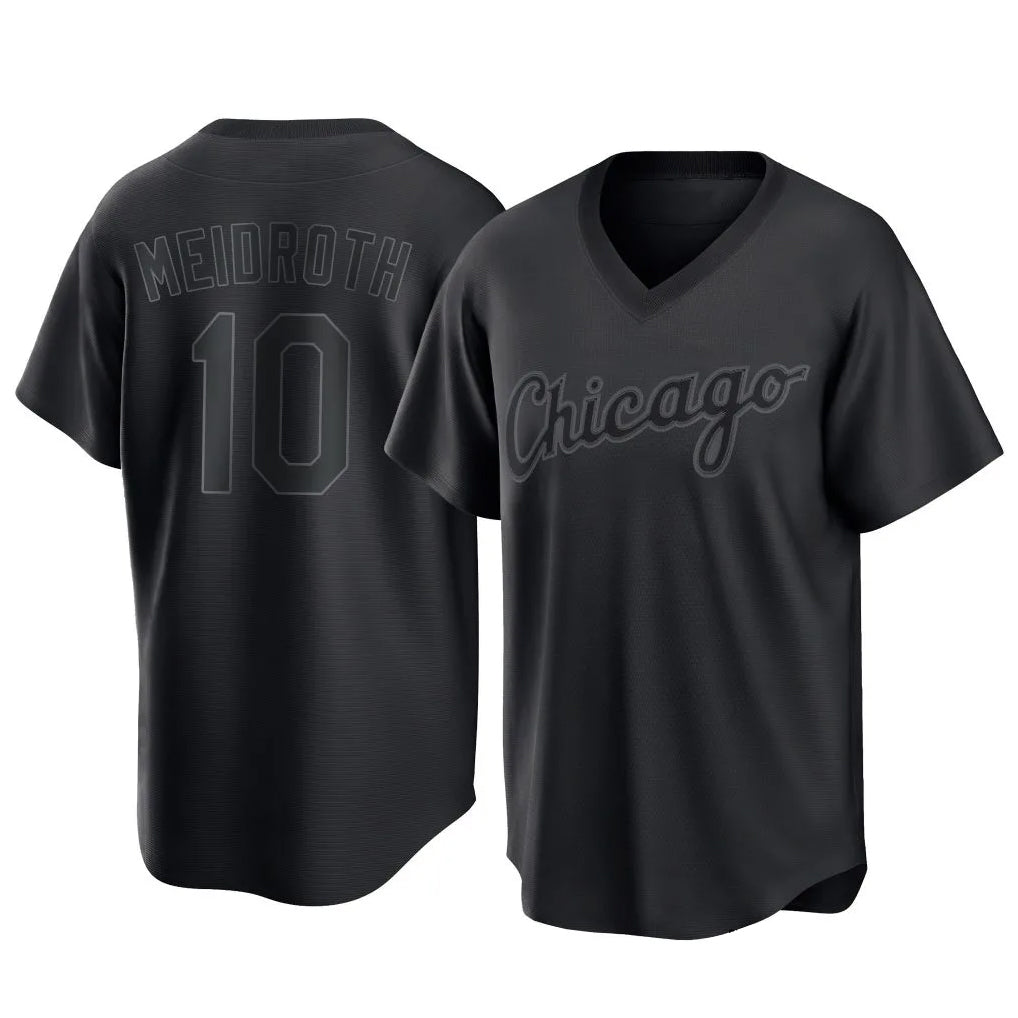 Arlishia C.White Sox #10 Chase Meidroth Player Black T-shirt Home Game Stitched Jerseys