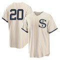 Arlishia C.White Sox #20 Miguel Vargas Player Cream Field of Dreams Home Game Stitched Jerseys