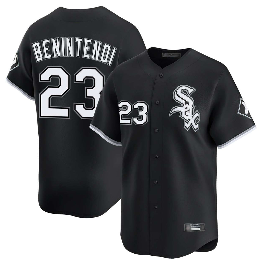 Arlishia C.White Sox #23 Andrew Benintendi Player Black Home Game Stitched Jerseys