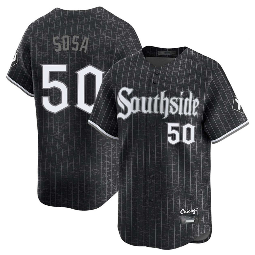 Arlishia C.White Sox #50 Lenyn Sosa Player Black City Connect Limited Home Stitched Jerseys