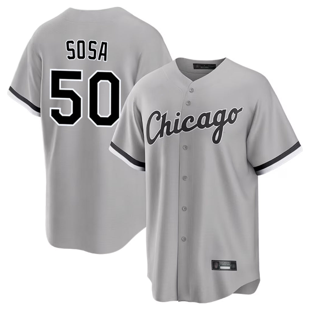 Arlishia C.White Sox #50 Lenyn Sosa Player Gray Home Game Stitched Jerseys