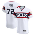 Arlishia C.White Sox #72 Carlton Fisk Player White T-shirt Limited Elite Home Stitched Jerseys