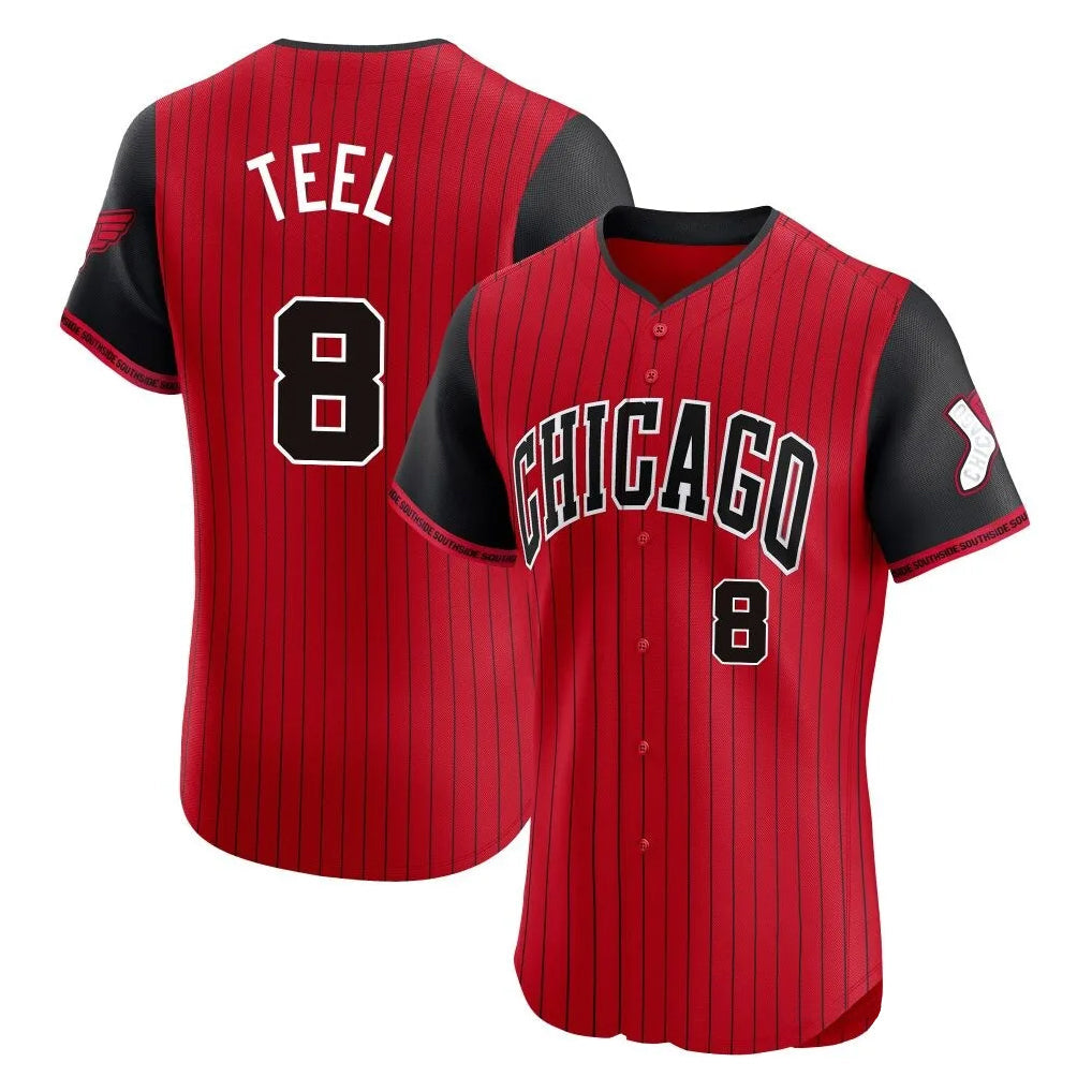 Arlishia C.White Sox #8 Kyle Teel Player Red City Connect Limited Elite Home Stitched Jerseys