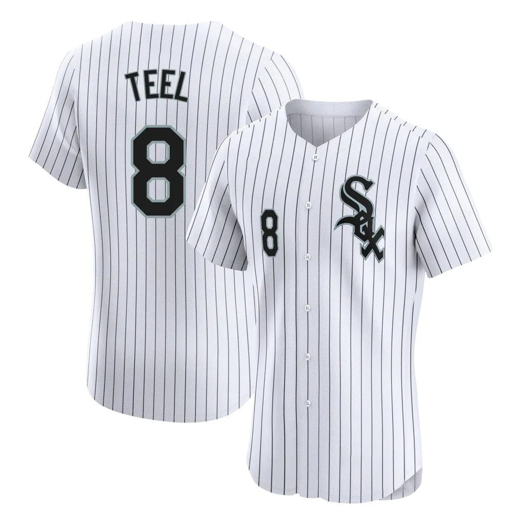 Arlishia C.White Sox #8 Kyle Teel Player White Stripe Limited Elite Home Stitched Jerseys