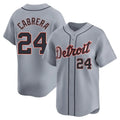 Arlishia D.Tigers #24 Miguel Cabrera Player Gray Home Limited Stitched Jerseys