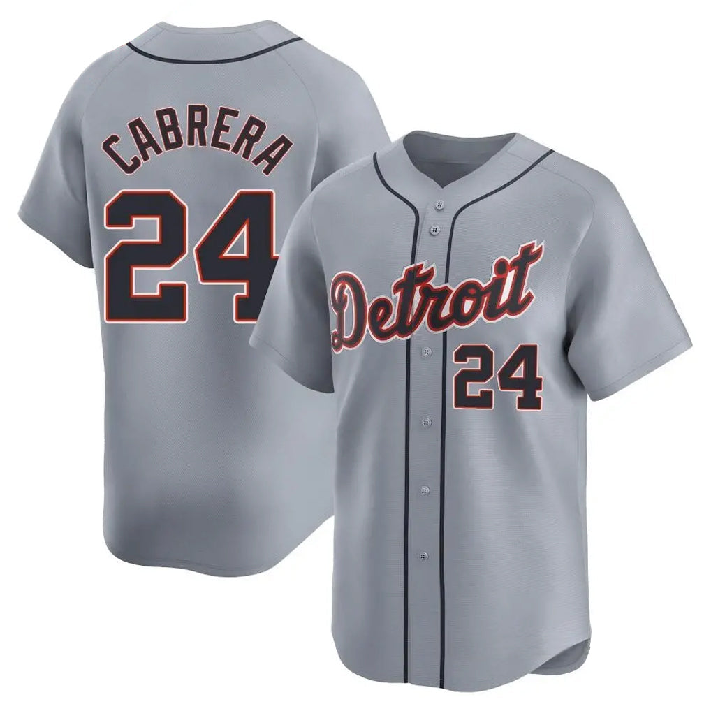 Arlishia D.Tigers #24 Miguel Cabrera Player Gray Home Limited Stitched Jerseys