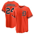 Arlishia D.Tigers #24 Miguel Cabrera Player Orange Home Game Stitched Jerseys