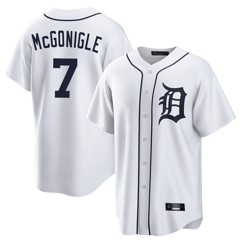 Arlishia D.Tigers #7 Kevin McGonigle Player White Home Game Stitched Jerseys