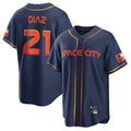 Arlishia H.Astros #21 Yainer Diaz Player Navy City Connect Home Game Stitched Jerseys