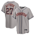 Arlishia H.Astros #27 Jose Altuve Player Gray Home Game Stitched Jerseys