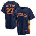 Arlishia H.Astros #27 Jose Altuve Player Navy Home Game Stitched Jerseys