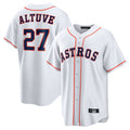 Arlishia H.Astros #27 Jose Altuve Player White Home Game Stitched Jerseys