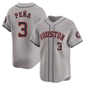 Arlishia H.Astros #3 Jeremy Pe?a Player Gray Home Limited Stitched Jerseys