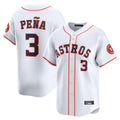 Arlishia H.Astros #3 Jeremy Pe?a Player White Home Limited Stitched Jerseys