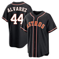 Arlishia H.Astros #44 Yordan Alvarez Player Black Fashion Out Home Game Stitched Jerseys
